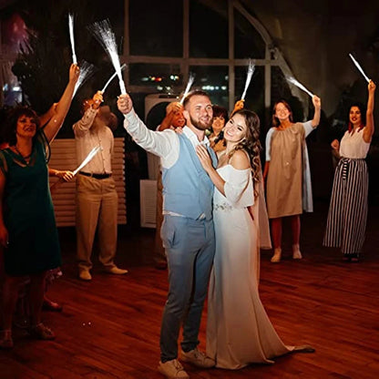12-96PCS LED Fiber Optic Wands – Light Up Fiber Optic Stick with 3 Modes, White Glow Sticks for Wedding, Birthday Party, Bridal Shower