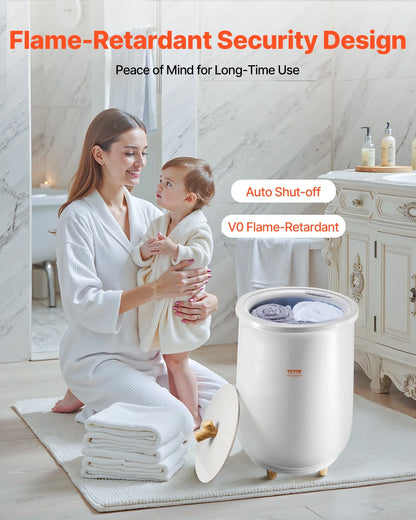 20L Towel Warmer Bucket – Heated Spa Towel & Blanket Warmer with LED, Auto Shut-Off & Adjustable Temperature