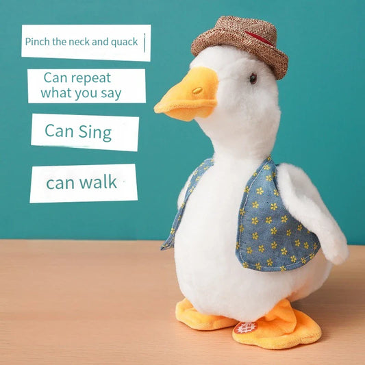 Talking Repeat Duck Plush Toy for Kids – Musical Educational Stuffed Animal Gift for Children