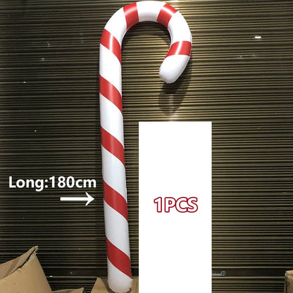 Giant Banana Inflatable Christmas Decoration 2025 – Candy Cane Lollipop Balloon Party Props for Home, Bar & Holiday Atmosphere Decor