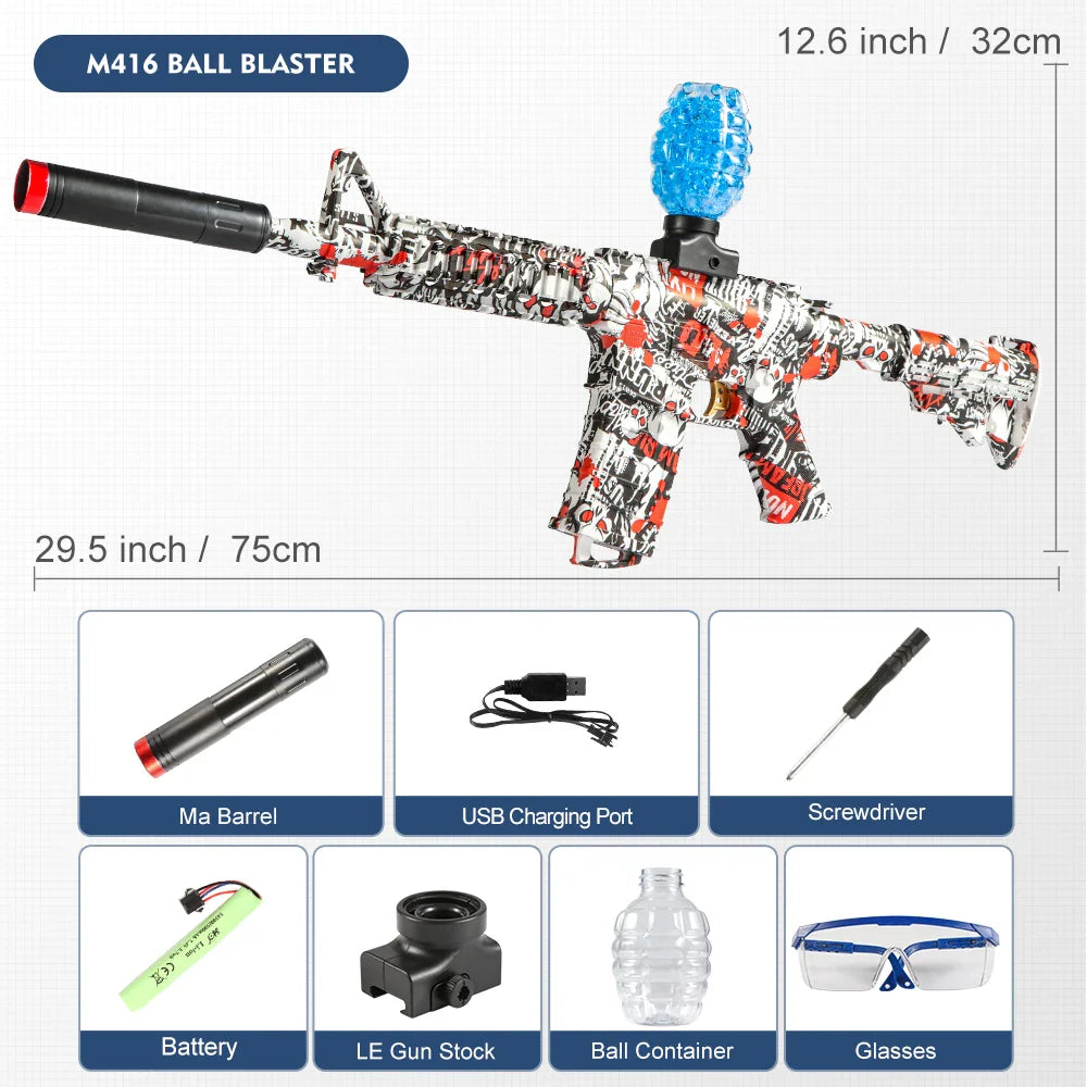 M416 Electric Blaster Gun Set, High Precision Shooting Toy for Outdoor Fun, Birthday Gift (Bullets Excluded)