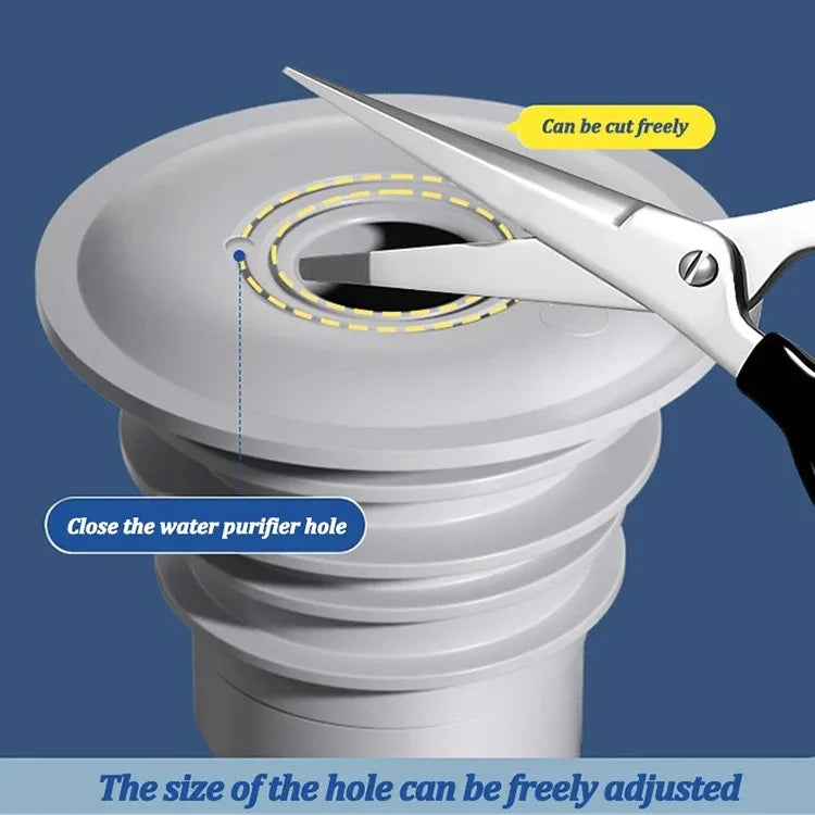 Silicone Bathroom & Kitchen Sink Seal Ring – Anti-Odor, Leak-Proof Floor Drain & Washing Machine Pipe Connector
