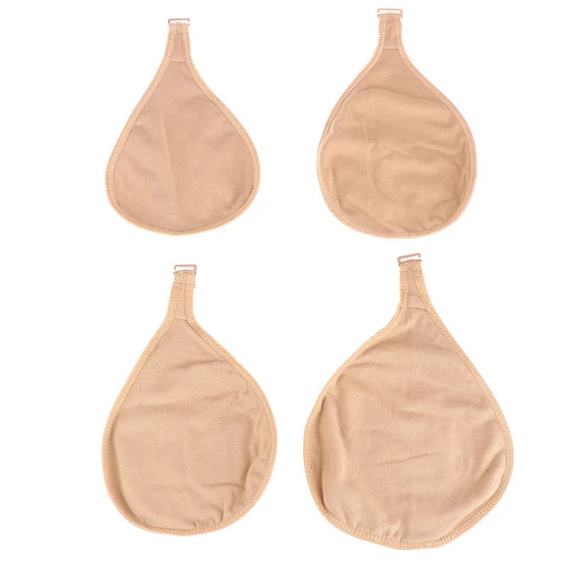 Women Silicone Breast Forms Cover with Cotton Pocket – Mastectomy Prosthesis Protective Triangle Inserts