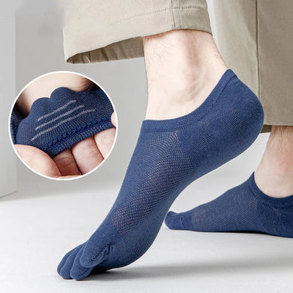 3 Pairs Men's Fashion Casual Breathable Boat Socks | Soft High-Quality Mesh Sox for Male | Sweat-Absorbing