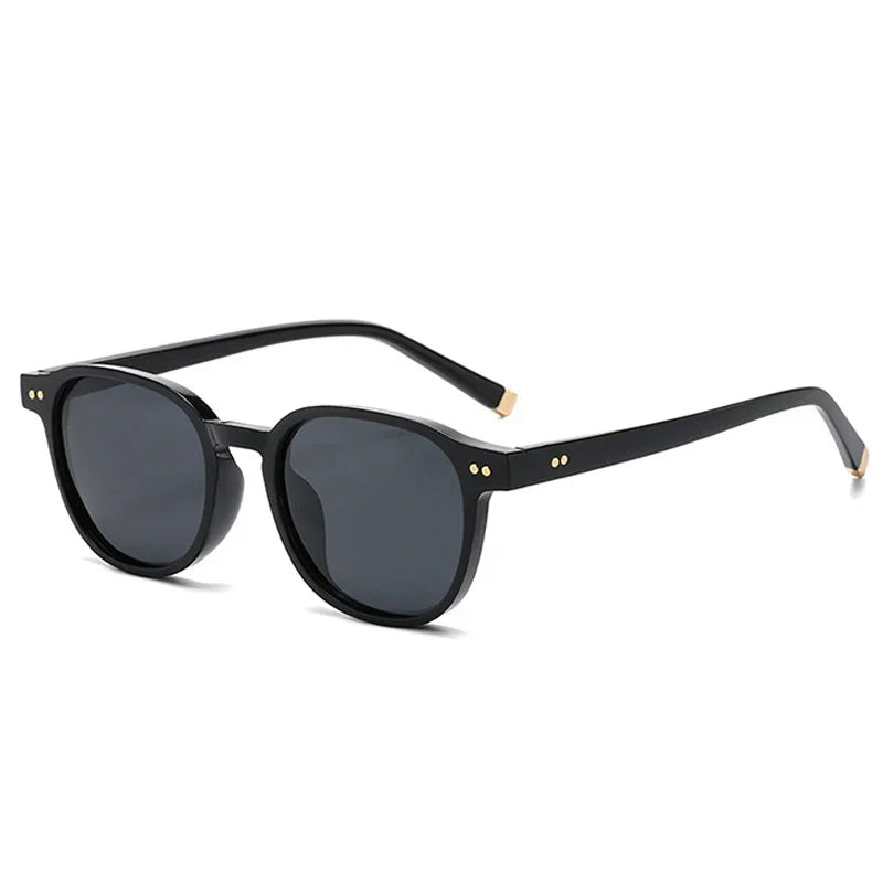 SHAUNA Retro Square Polarized Sunglasses — Fashion Rivet-Decorated Shades for Women & Men, UV400 Driving Sun Glasses