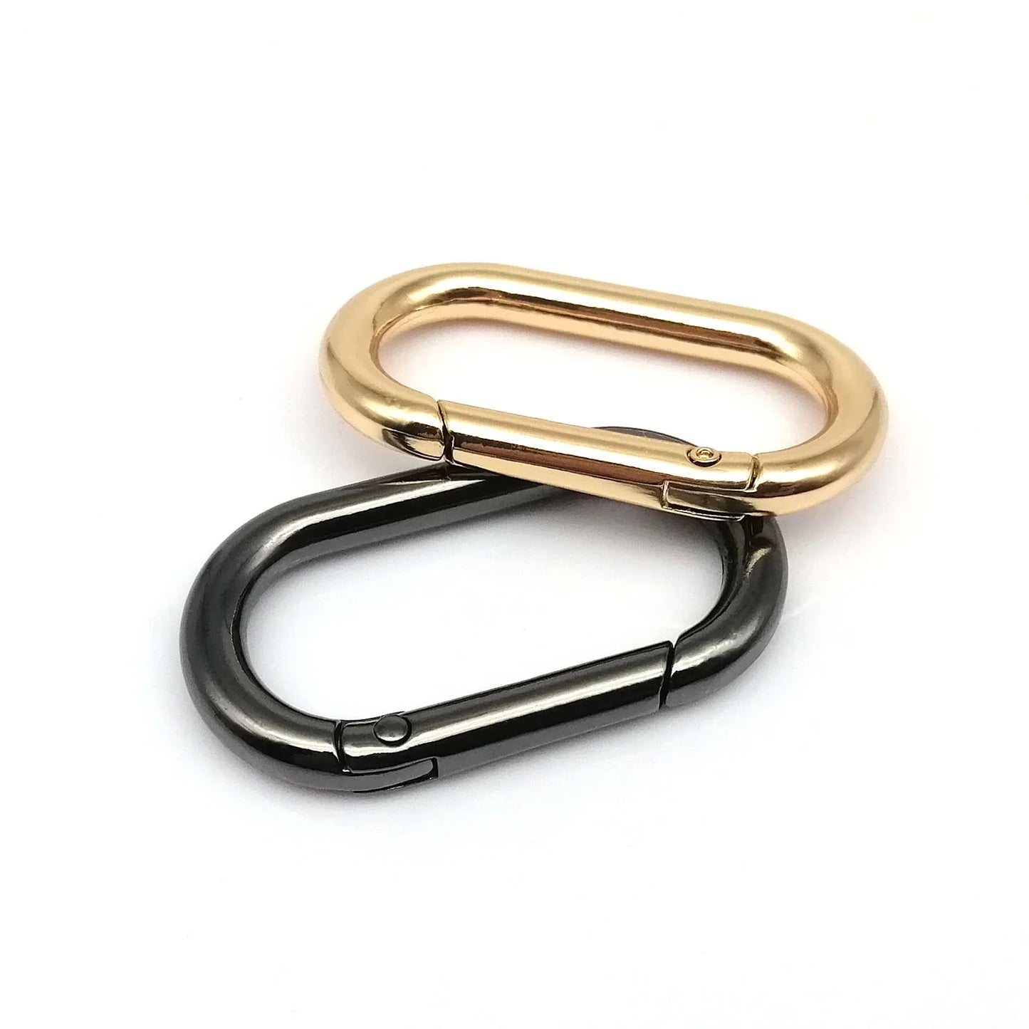 Oval Spring O-Ring Leather Bag Strap Buckle & Keyring Pendant - Snap Clasp Clip for Keychain & Dog Chain