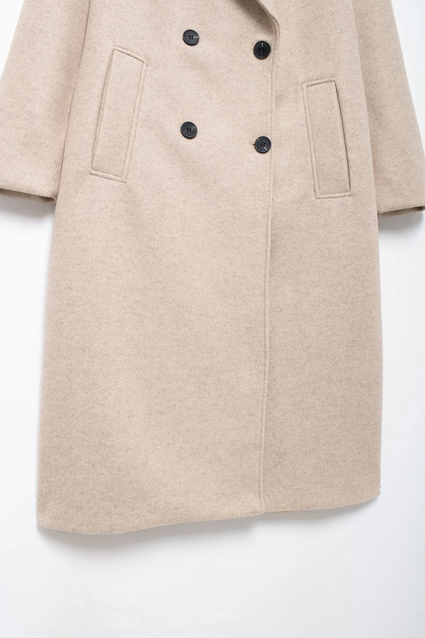 TRAFZA 2024 Women’s Autumn Loose Coat – Lapel Double-Breasted Long Sleeve Trench Jacket, Winter Warm Vintage Outerwear
