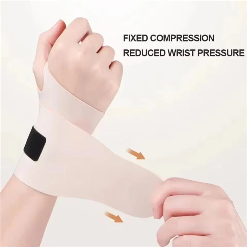 Ultra-Thin Elastic Wristband — Adjustable Breathable Compression Wrist Guard for Tendon Support & Pain Relief