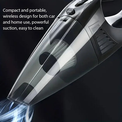 Wireless & Wired Handheld Car Vacuum Cleaner – Dual-Purpose Cleaner for Home and Car, 3M Cigarette Lighter Power Cord