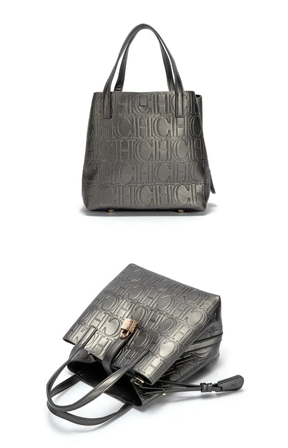 CHCH Women's Tote Bag - New Steel Embossed Handheld Bun Shopping Bag for Mothers
