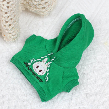 17cm Labubu Clothes - Heart-Beating Sweatshirt for Macaron Labubu Dolls