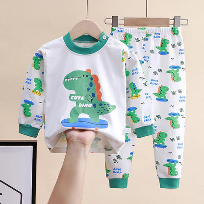 Cute Cartoon Unicorn Kids Pajama Set – Soft, Warm & Durable Unisex Sleepwear for Autumn Everyday Wear