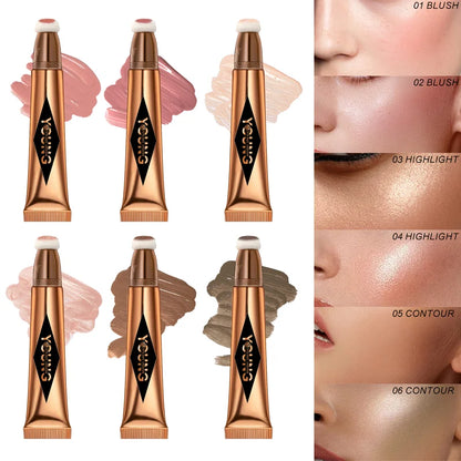 Multifunctional Liquid Blush & Contour Stick – Waterproof, Silky All-in-One Creamy Texture for Face & Eyes
