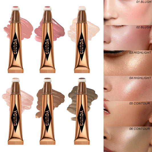 Multifunctional Liquid Blush & Contour Stick – Waterproof, Silky All-in-One Creamy Texture for Face & Eyes