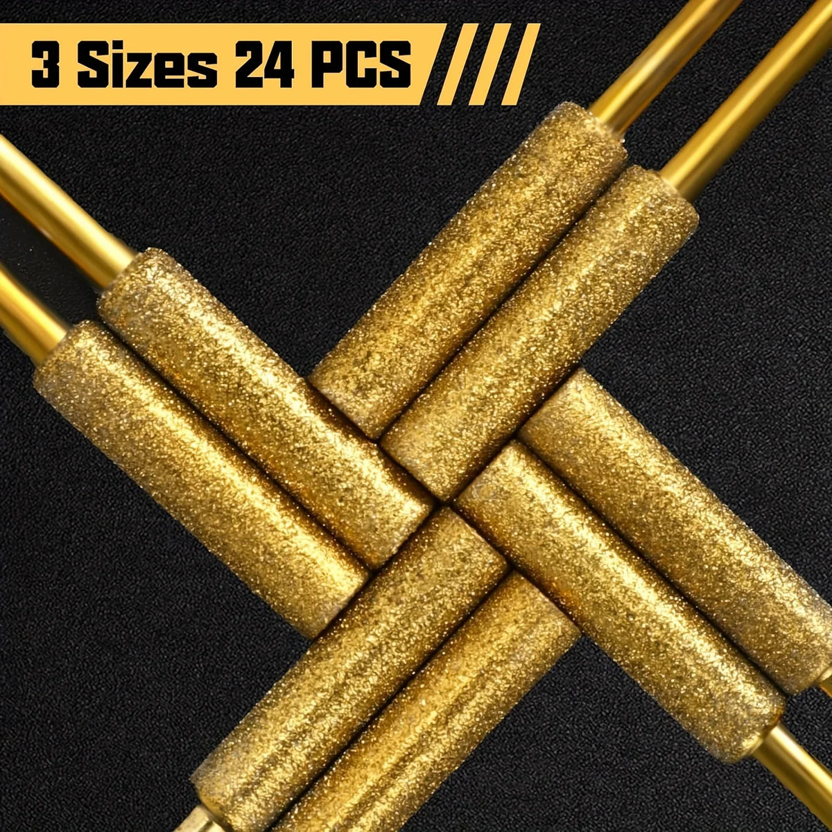 3/9Pcs Diamond Chainsaw Sharpener Bits – High Hardness Titanium Plated Grinding Wheels for Electric Chainsaw Sharpening Tool Set