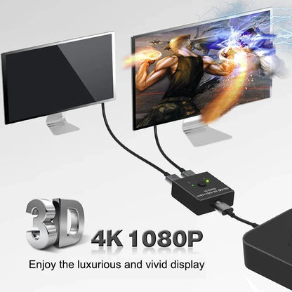 HDMI-Compatible Bi-Directional Switch 2.0 Splitter – 1x2/2x1 Adapter, 4K Converter for PS4 Pro/4/3 & TV Box
