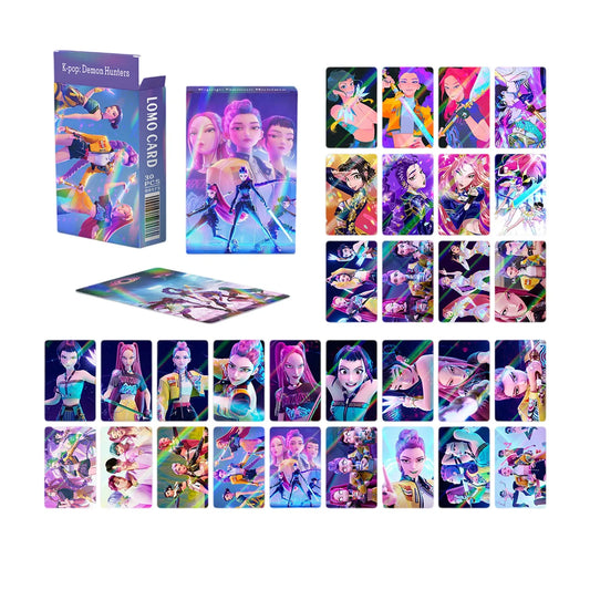 K-POP Demon Hunter Girl Group Holographic Cards – 30-Piece Anime Collectible Set for Fans & Trading Card Games
