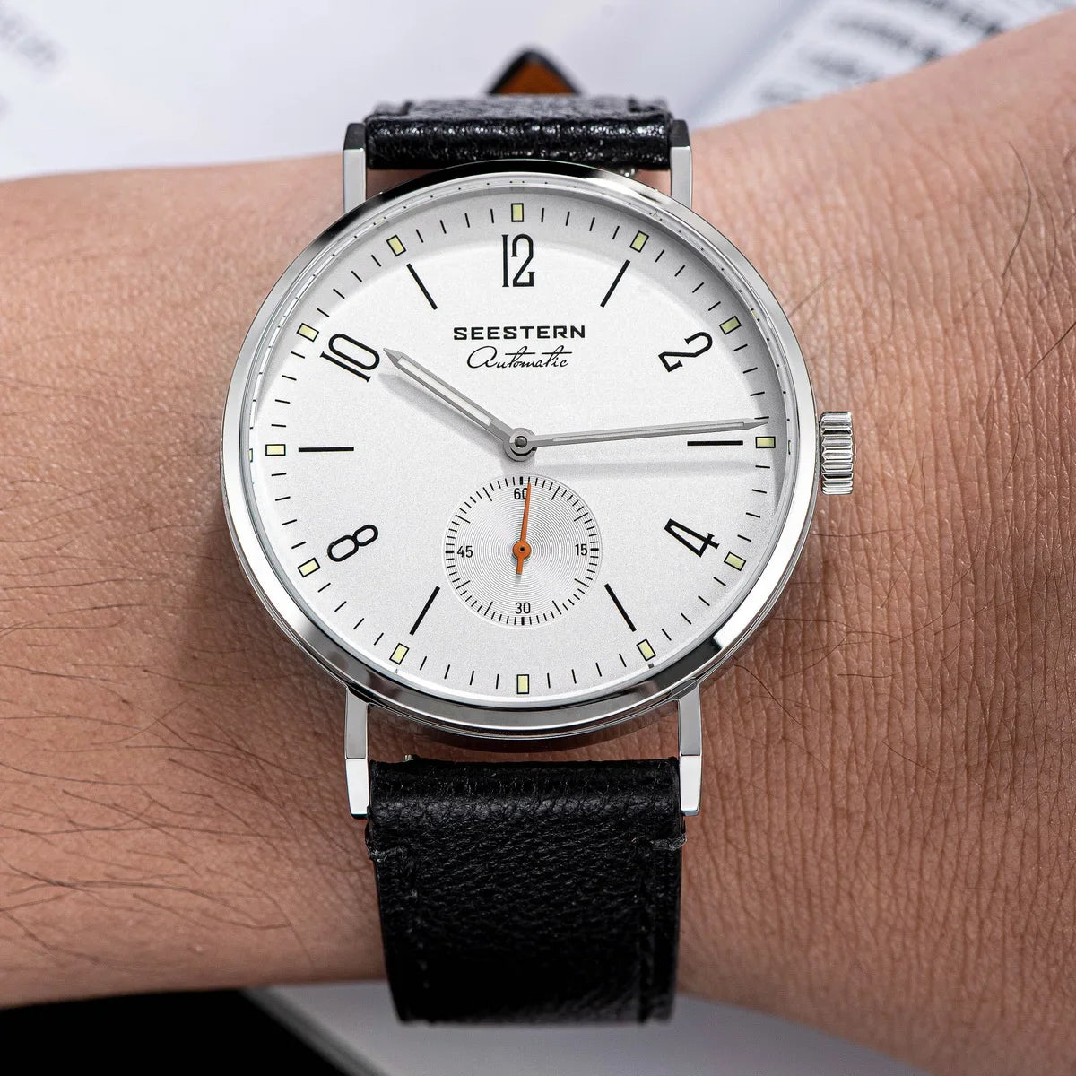 SEESTERN 2024 Men’s Automatic Watch — Ultra-Thin Luxury Business Wristwatch with ST1701 Movement, Fashion Casual Timepiece