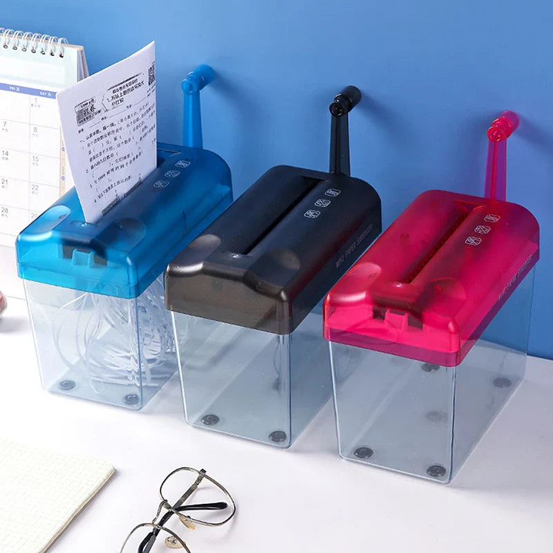 Mini Manual Paper Shredder A6 – Portable Office Document & Receipt Destroyer for Thick Cardstock, Tickets & Paper Cutting Machine