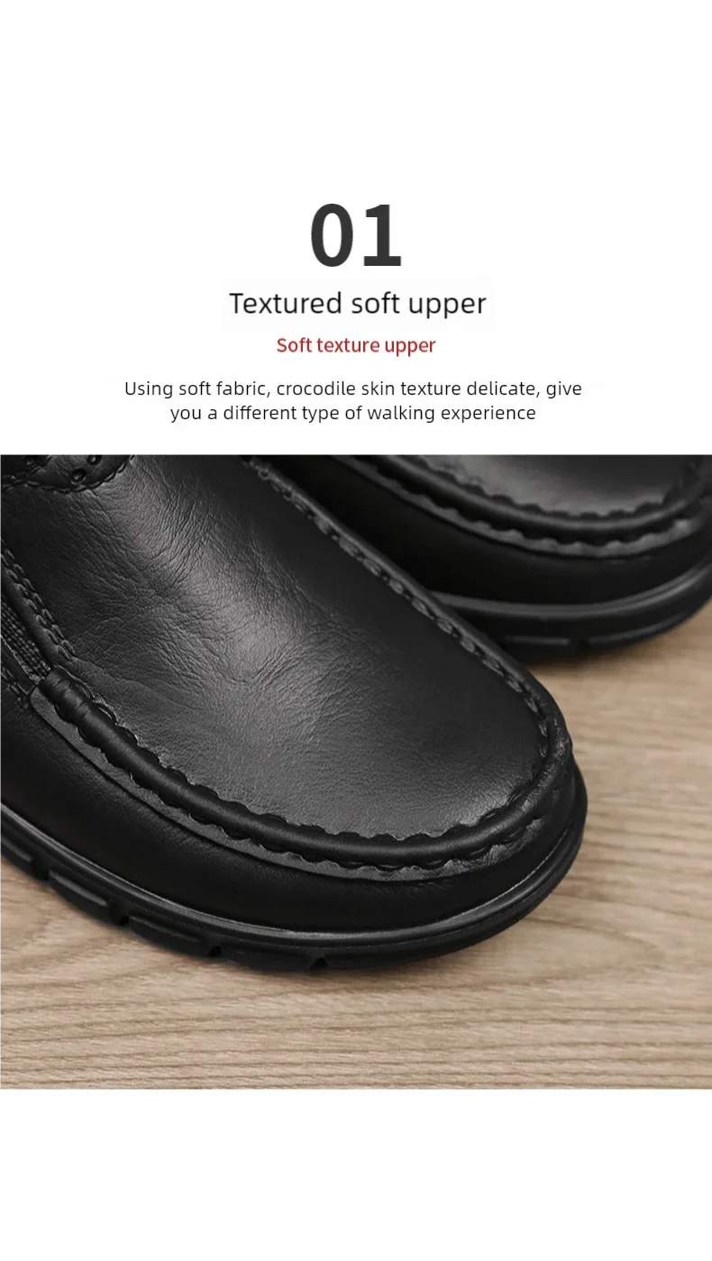 Chef Shoes for Men – Anti-Slip, Oil-Resistant Leather Work Shoes, Plus Size Business Casual with Soft Sole & Comfort