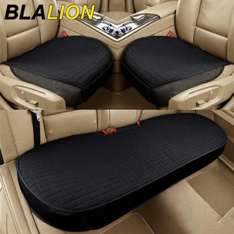 BLALION Breathable Flax Summer Car Seat Cover Cushion Pad for Front & Rear Seats – Cool Comfort Car Interior Protection Mat Accessory