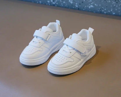 Baby & Kids Spring Autumn White Sneakers — Soft Sole Anti-Slip Casual Sport Shoes for Toddlers