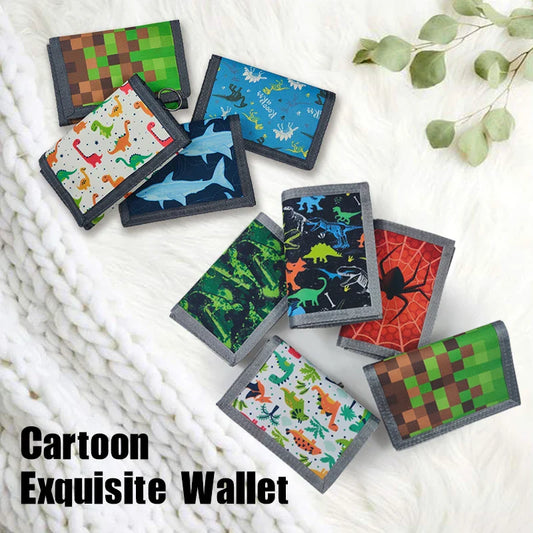 Kids Trifold Casual Wallet – Multifunctional Youth Wallet with Zipper Coin Pocket & Card Holders, Perfect Gift for Children