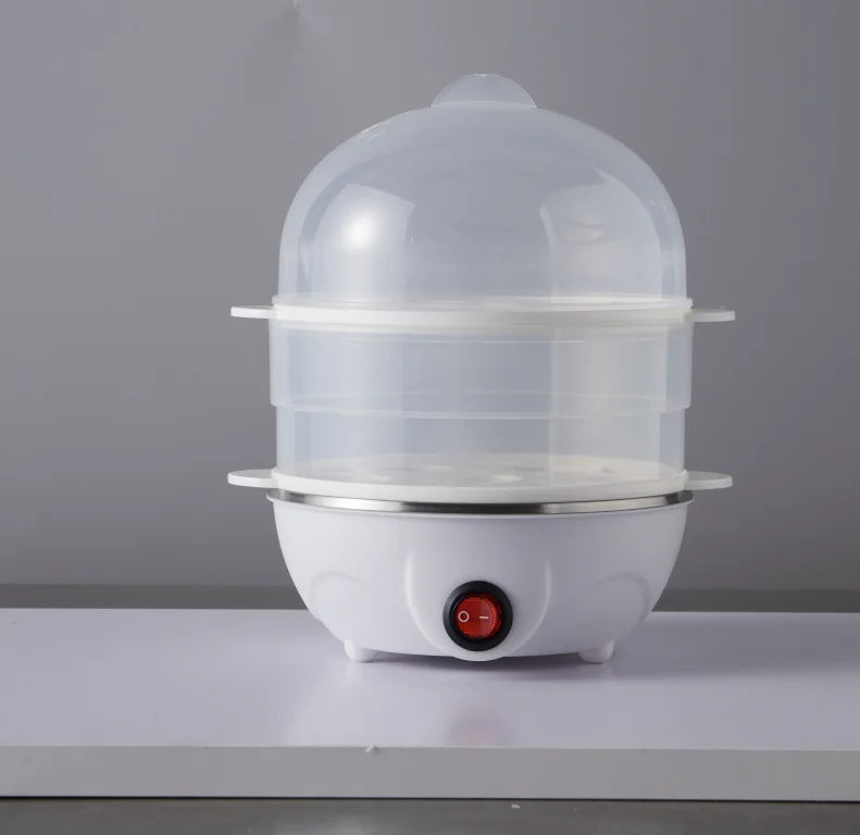 Double Layer Electric Egg Boiler – Mini Multifunctional Egg Steamer & Poacher for Breakfast Cooking