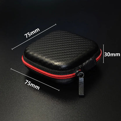 KZ Earphone Case – Portable EVA Zipper Headset Storage Box with Logo, Square Compression Organizer for Headphones