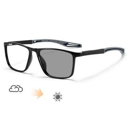 Intelligent Photochromic Myopia Glasses – Vintage TR90 Computer Sunglasses for Nearsighted Users, Finished Lenses -1.0 to -6.0