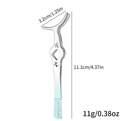Professional False Eyelash Applicator Tweezers – Precision Lash Extension Clip & Curler Makeup Tool