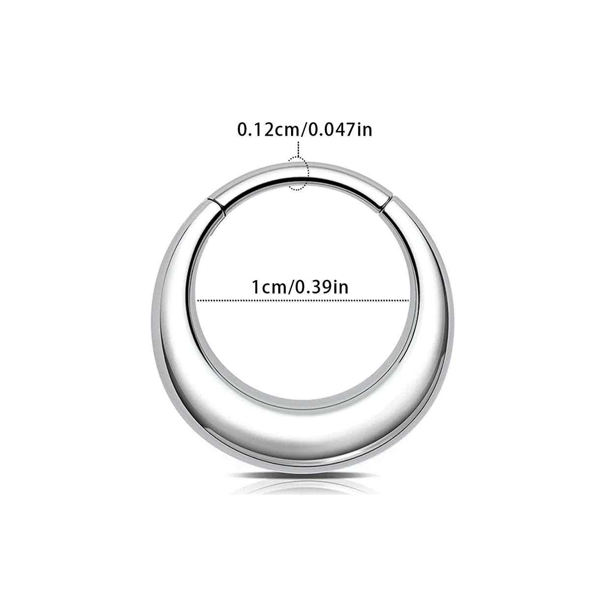 316L Stainless Steel Hoop Nose Ring – Water Drop Hinge Clicker Septum & Cartilage Earring for Women & Men Piercings