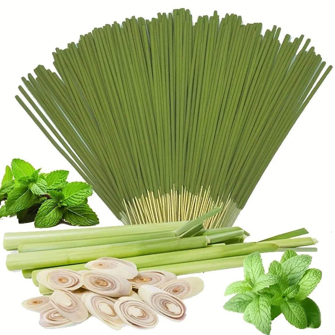 Extended Lemongrass Oil Incense Stick – 45-Minute Burning Artificial Wood for Home, Camping & Outdoor Air Purification