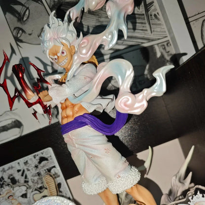 25cm One Piece Anime Figure — 5 Gear Nika Luffy PVC Statue, Collectible Model Toy, Gift for Fans