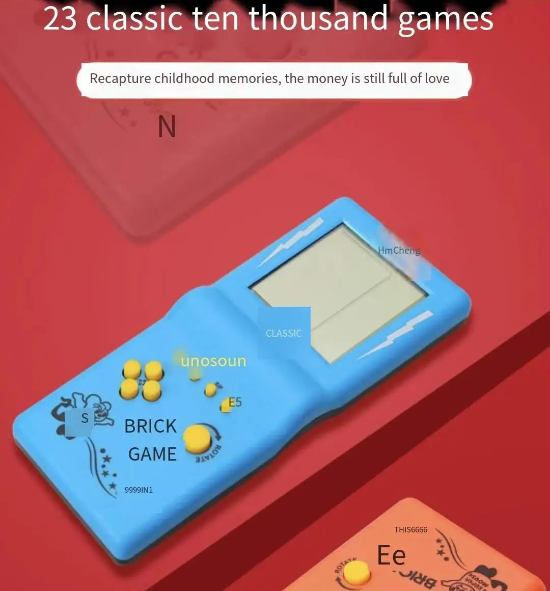 Mini Handheld Game Console | Built-in 23 Games & 80 Classic Tetris Retro Player for Kids