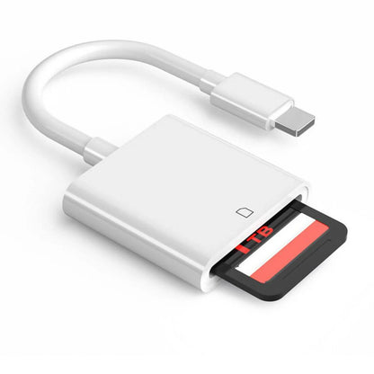 3-in-1 SD/TF Card Reader – USB-A OTG Adapter & Camera Converter for iPhone 14/13/12/11 Pro Max, XR, XS