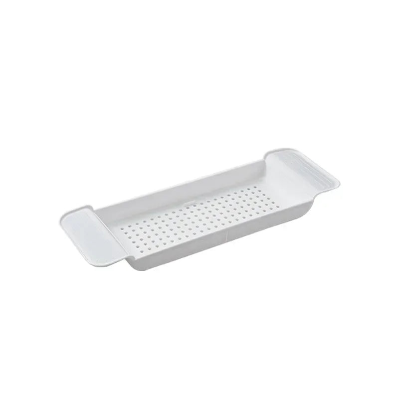 Extendable Bamboo Bathtub Shelf – Bathroom Tray & Shower Caddy for Towel, Book & Storage Organizer