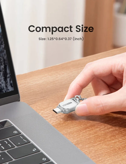 UGREEN USB-C to Micro SD/TF Card Reader – USB 3.0 OTG Adapter for Laptop, PC, Tablet & Phone (Windows/MacOS)