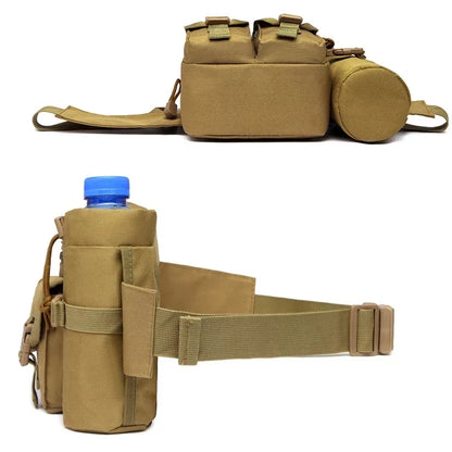 2024 New Tactical Waist Pack: Nylon Hiking Water Bottle and Phone Bag for Outdoor Sports, Hunting, and Climbing