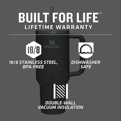 Stanley Quencher H2.0 30/40oz: FlowState Stainless Steel Vacuum Insulated Tumbler with Lid and Straw - Cold & Warm Water