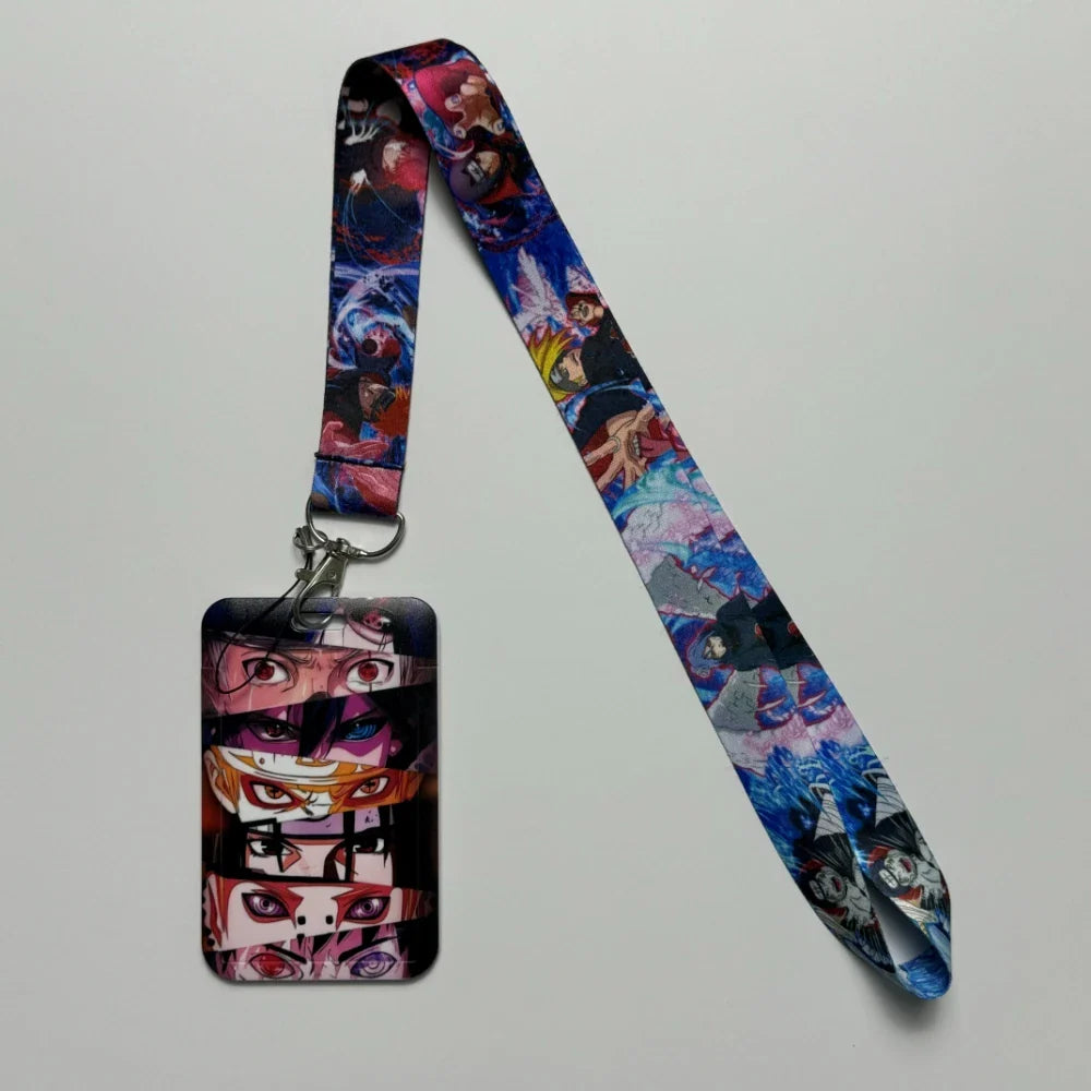 Japanese Anime Credential Holder Lanyard for Key, Card Badge, Gym Keychain Accessories