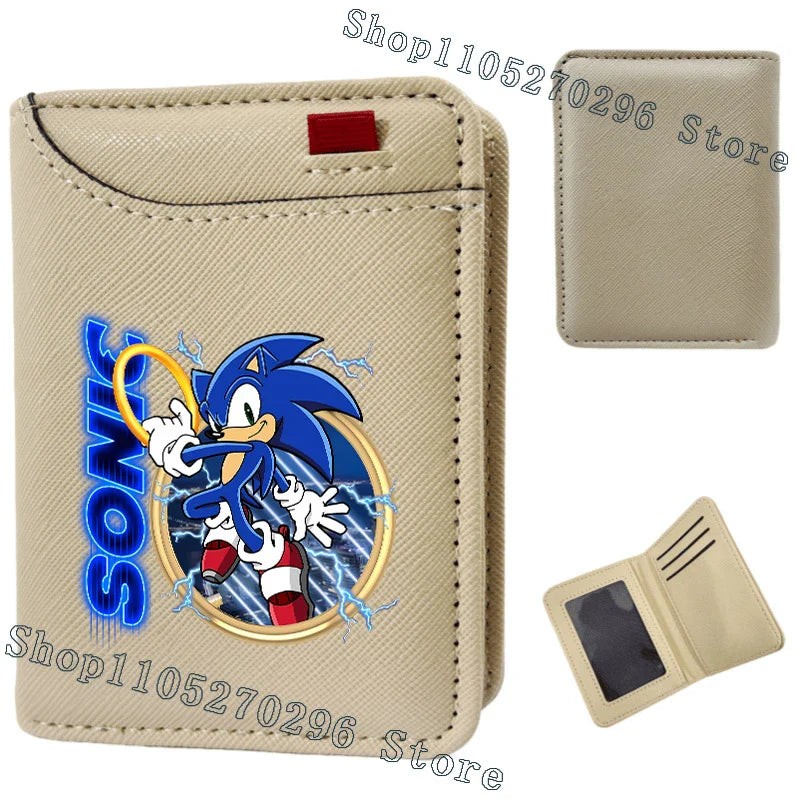 Sonic & Shadow Cartoon Wallet – Anime Multi-Card Vertical Holder, Portable Slim Card Pack, 2026 New Fashion Gift Wallet
