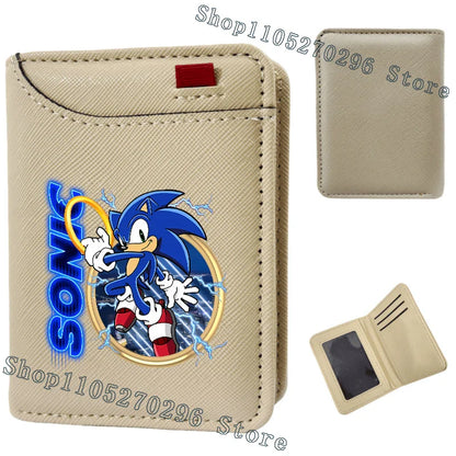 Sonic & Shadow Cartoon Wallet – Anime Multi-Card Vertical Holder, Portable Slim Card Pack, 2026 New Fashion Gift Wallet
