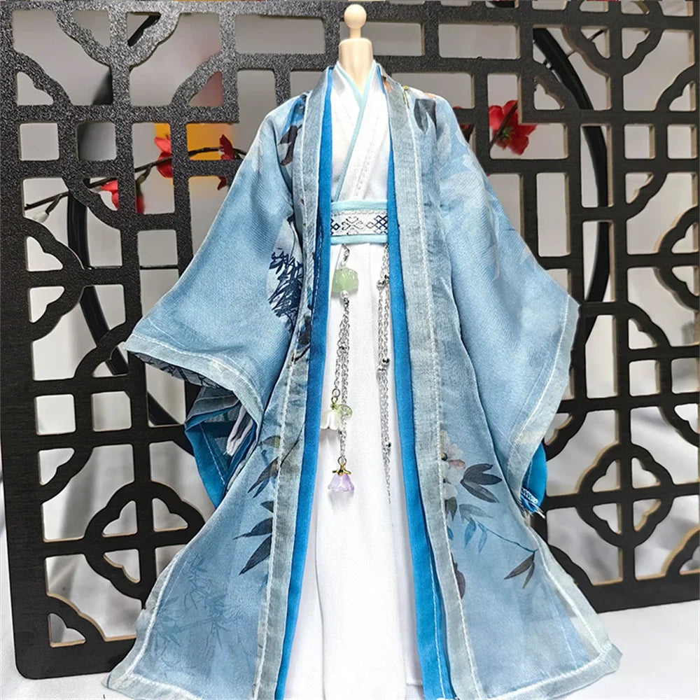 1/6 Scale Classic Ancient Style Immortal Hero Doll Outfit – Elegant Traditional Scholar Hanfu for 12-Inch Male Action Figures