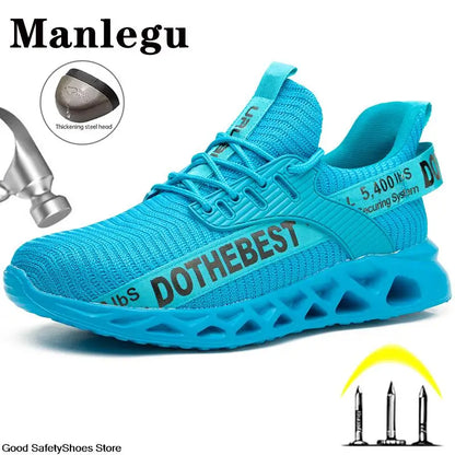 Steel Toe Safety Shoes for Men & Women – Lightweight Puncture-Proof Work Sneakers, Unisex Construction Boots