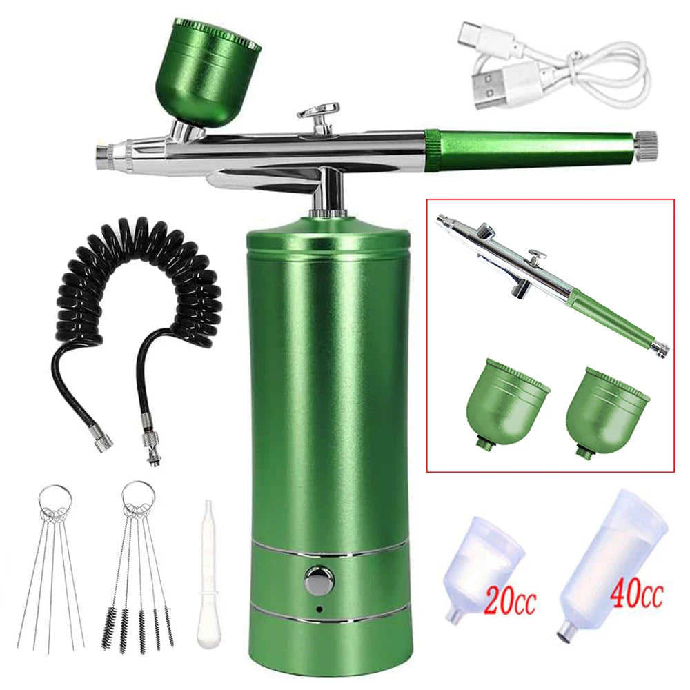 Portable Airbrush Nail Compressor — Wireless Spray Gun for Nail Art, Crafts & Model Painting