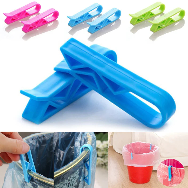 Creative Household Trash Can Clips - Garbage Bag Locks for Secure Storage and Organization (2/4PCS)
