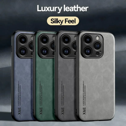 Luxury Leather Case for iPhone 15, 14, 13, 12, 11, Pro Max, Mini, XR | Shockproof Cover for XS Max, 8, 7, SE | Accessories