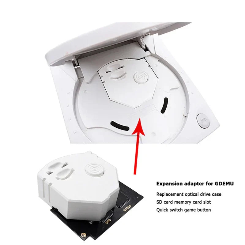 SEGA Dreamcast GDEMU V5.20.5 Emulation Board & Remote Card Mount Kit – Optical Drive Replacement for DC Console (GDU DC VA1)