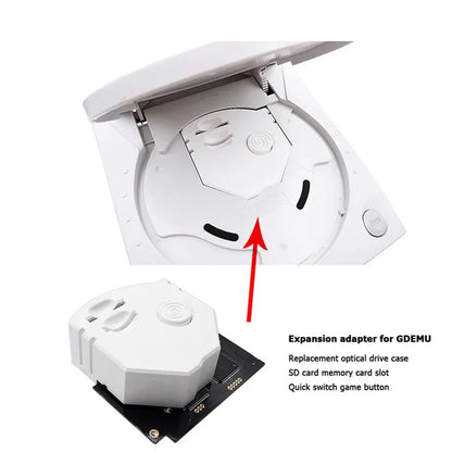 SEGA Dreamcast GDEMU V5.20.5 Emulation Board & Remote Card Mount Kit – Optical Drive Replacement for DC Console (GDU DC VA1)